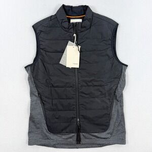 Icebreaker MerinoLoft Vest Womens L Black Jet Heather Wool Insulated IB0A56H1091